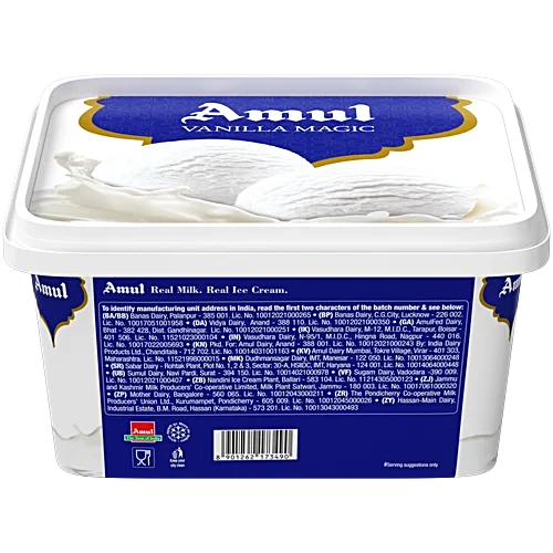 Amul Ice Cream - Vanilla Magic, 1 L Tub - Image 4