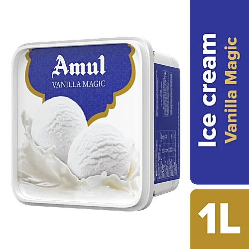 Amul Ice Cream - Vanilla Magic, 1 L Tub - Image 2