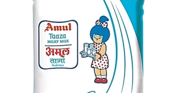 Amul Taaza Milk, 1 L Pouch